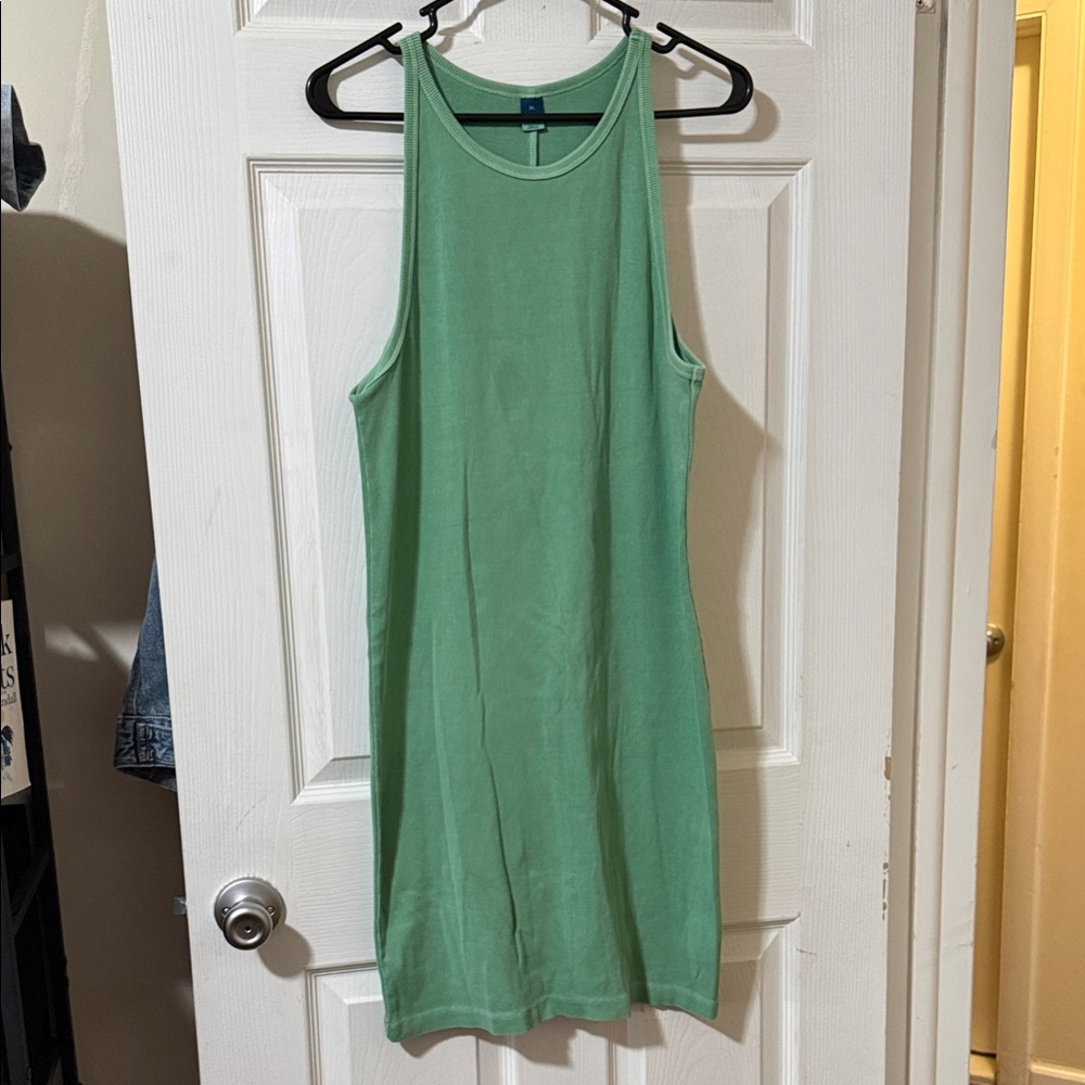 Old Navy Green Sleeveless T-shirt Dress